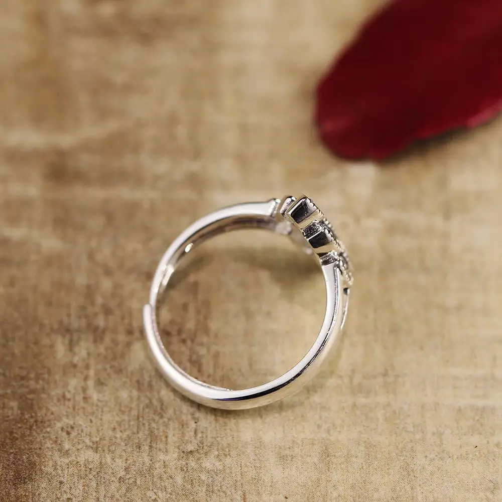 Uglyless Rhombic Marcasite Rings for Women Vintage Thai Silver Square Ring Real 925 Sterling Silver Retro Fine Jewelry Geometric