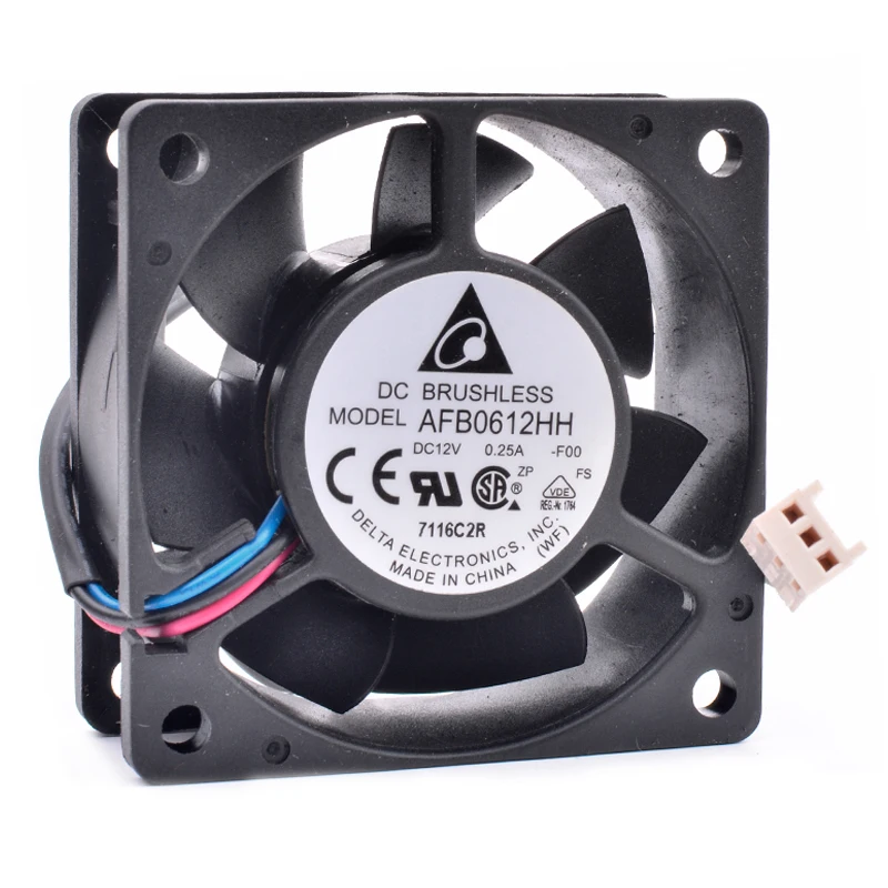 

Brand new original AFB0612HH-F00 6cm 6025 60mm fan 60x60x25mm DC12V 0.25A server power cooling fan