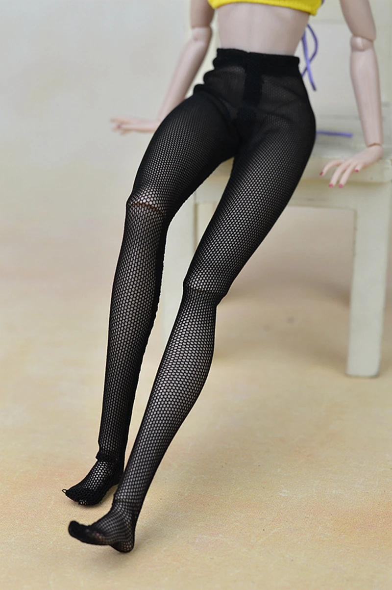 Boneca fashion acessórios alta qualidade feita à mão malha meia calça com rendas calças legging para boneca barbie roupas