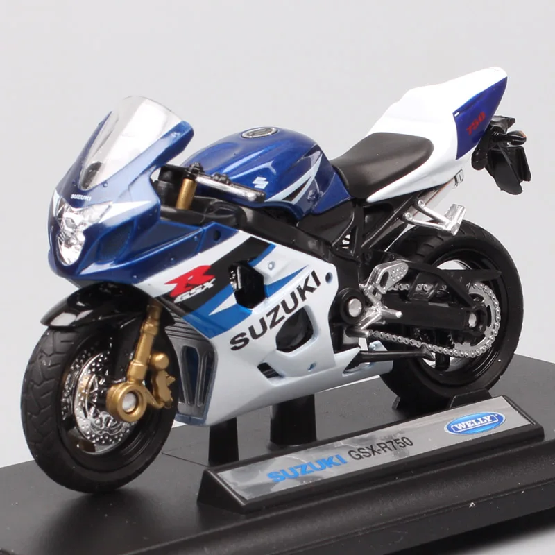 Childrens 1:18 Scales Welly SUZUKI GSX-R750 Gixxer GSX 750 Sport Moto Bike Models Diecasts & Toy Vehicles Motorcycle Replicas