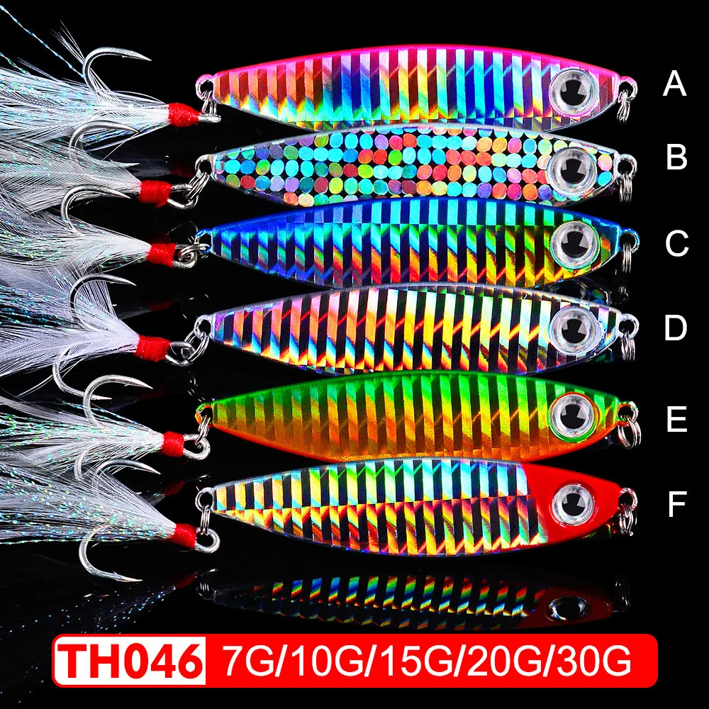 Señuelo pesca plantilla metálica lubina lucio 7-30g agua salada - imagen 3