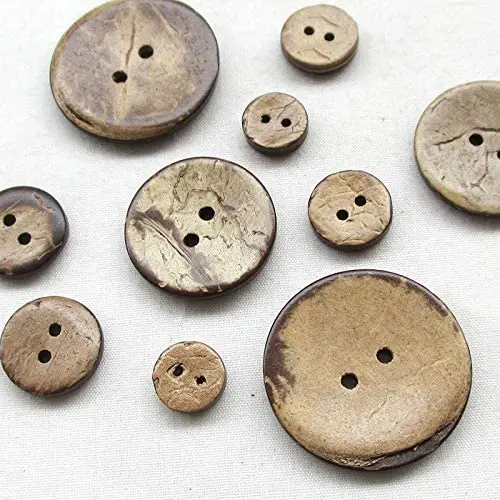 10/12/22/30/38MM Natural Coconut Buttons Diy Sewing Garment Accessories Wooden Flatback button for Scrapbooking Decoration