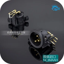 1pcs/10pcs Brand new original Swiss Neutrik gold-plated XLR Cannon balanced output male socket NC3MAAH