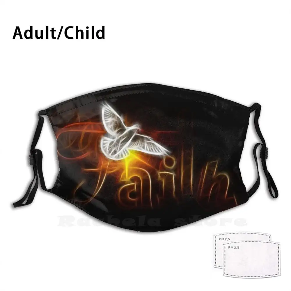 

Faith Is The Key To Peace Adult Kids Anti Dust Filter Diy Mask Faith Religion Christian Christianity Jesus God Peace Dove