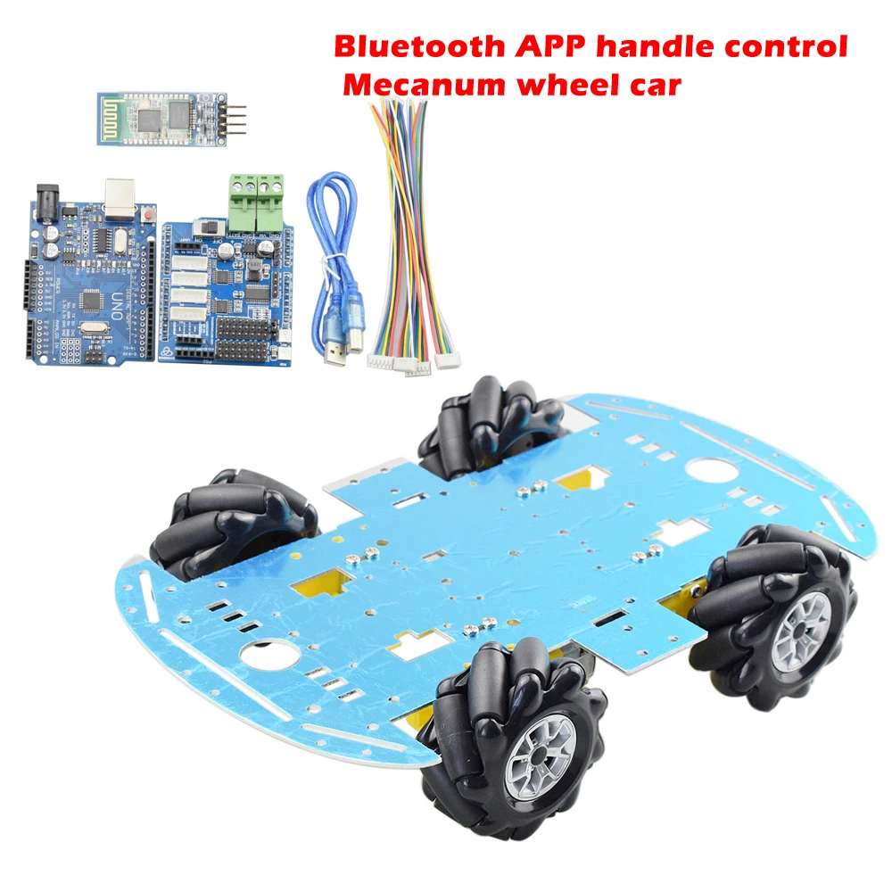 Mais barato ps2 sem fio rc roda mecanum inteligente omni robô chassis do carro kit com 4pcs tt motor para arduino raspberry pi brinquedo diy parte