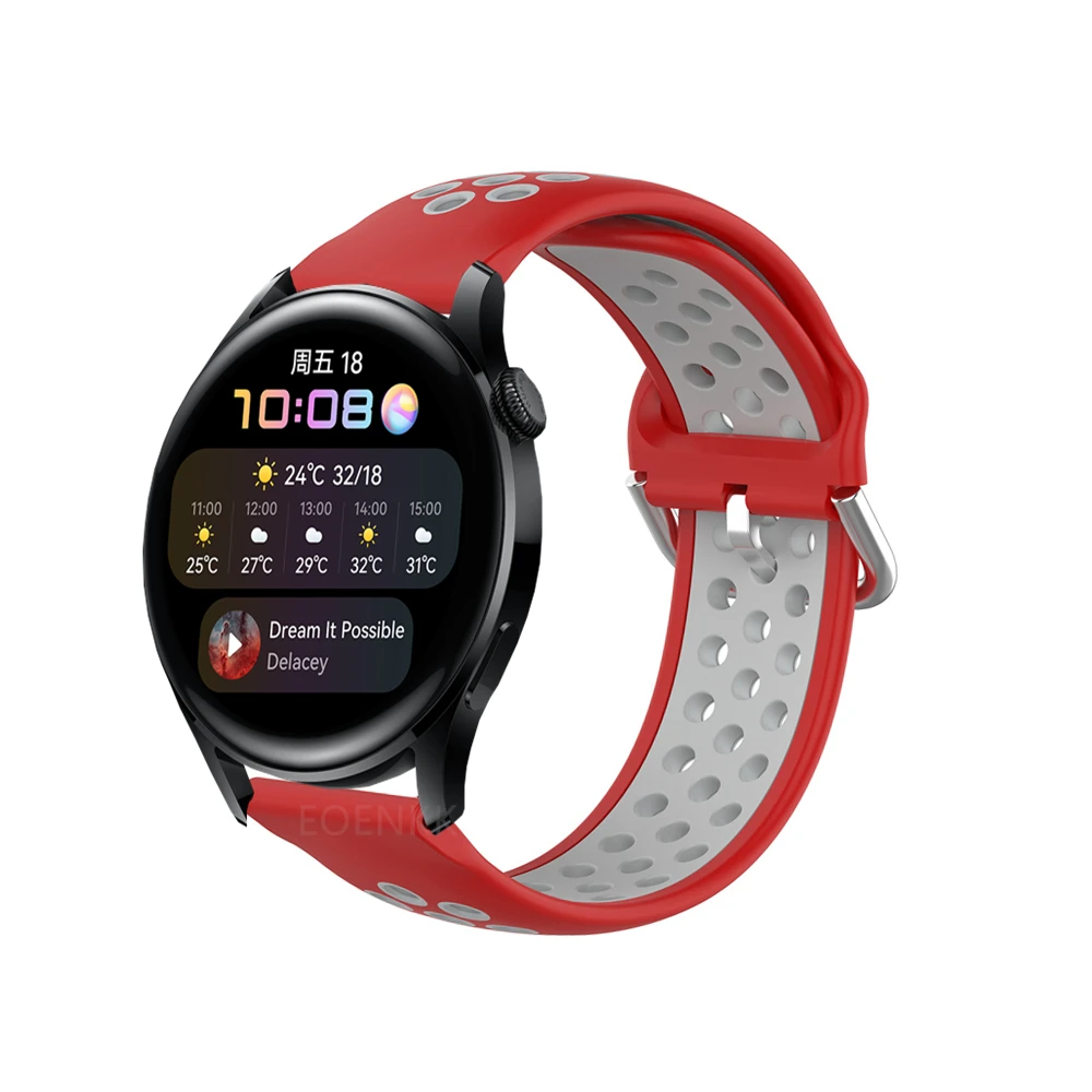 22 مللي متر سيليكون المعصم حزام الفرقة ل Huami Amazfit GTR 2 2e سوار ل سامسونج غالاكسي ساعة 3 حزام ل هواوي ساعة 3 برو سترا