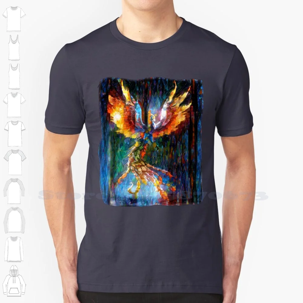 The Rise Of The Phoenix 100% Cotton T-Shirt Phoenix Bird Flames Fantasy Mythical Bird Cool Firebird Blaze Eagle Animal Falcon