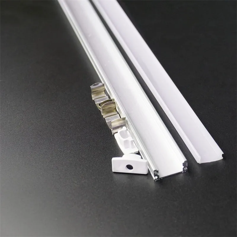 Imagem -03 - Fita Fina de Led de Perfil de Alumínio com Difusor 1040 Peças de 200cm de Altura Plana tipo u mm de Perfil de Alumínio 12 mm 5v 12v 24v