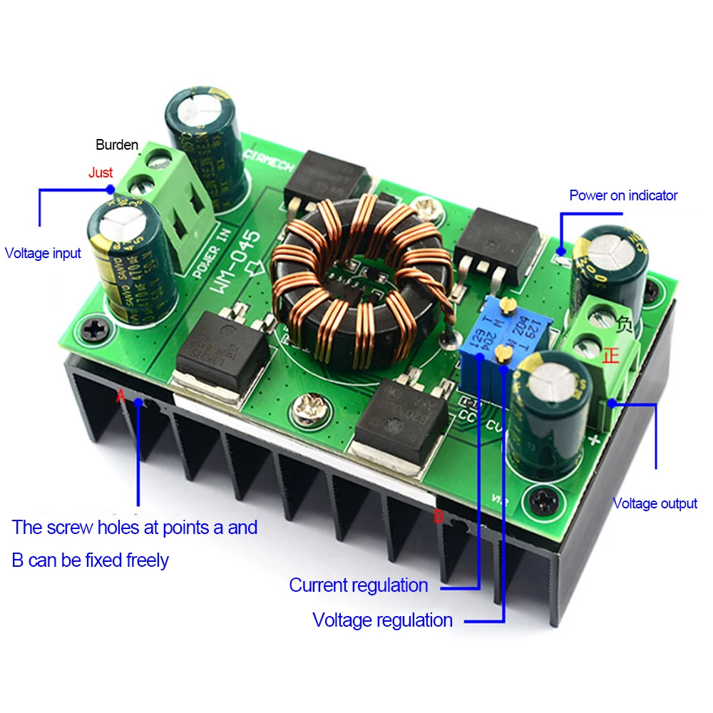 DC-DC Booster Power Supply Module Step Down Module CC CV Step Up Converter Step-up Board MAX output 30V 10A