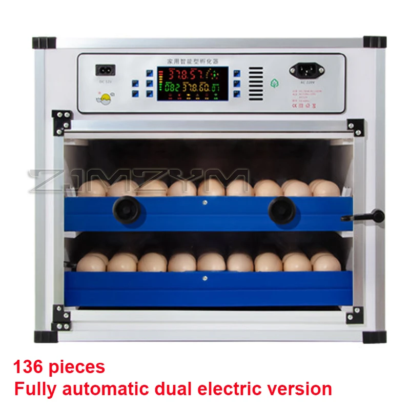 136 Eggs Intelligent large and medium-sized incubator household full-automatic incubator chicken duck goose quail incubator