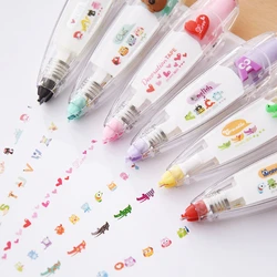 Kawaii Animals cat Correction Tape Creative Cute Press Type Decoration Tape Student Stationery DIYCartoon Tape Korean Stationery