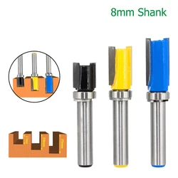 8mm 6mm Shank Flush frez do przycinania wzór Bit górne dolne łożysko ostrze szablon frez do drewna stolarz