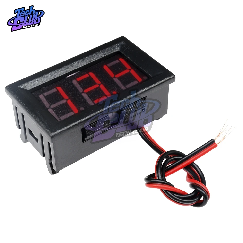 0.56 inch DC 4.5-30V  Mini LCD Digital Voltmeter Voltage Meter Panel Volt Tester Detector Monitor 2 Wire Red Green Blue LED