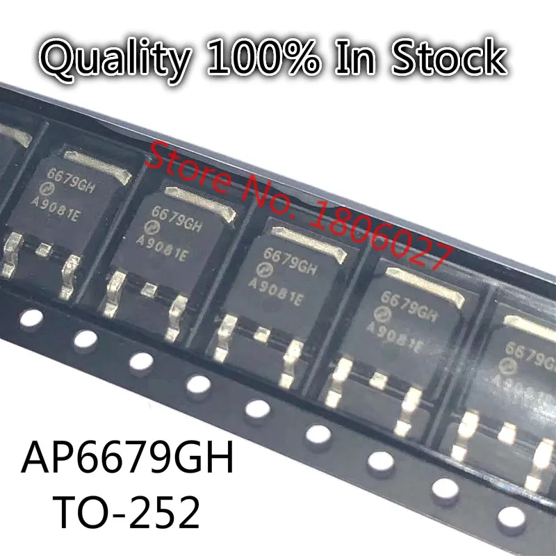 10PCS/ LOT  AP6679GH  6679GH 75A 30V P-channel MOS tube field effect tube TO-252