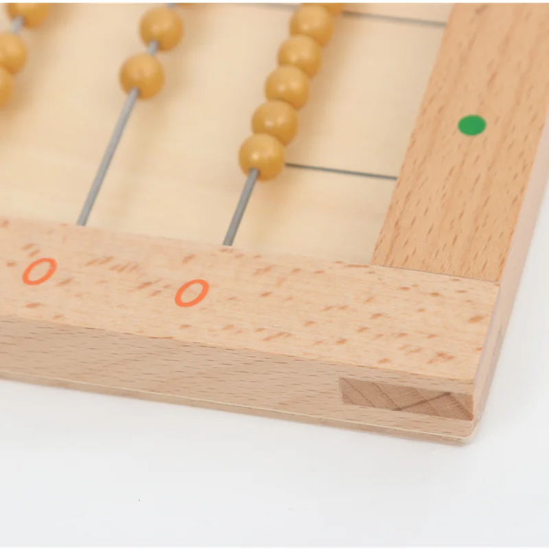 Houten Montessori Abacus Platte Kralen Lijst Wiskunde Leermiddelen Voor Jonge Kinderen Onderwijs Speelgoed Wiskundige Materialen Childhren Spel