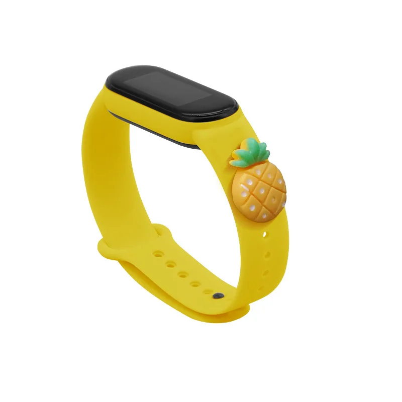 Silicone Cartoon Doll Strap for Xiaomi Mi band 3 4 5 Replaceable Breathable Soft Bracelet Mi band 6 Sports Wristband Accessories