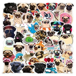 52PCS New Kawaii Pug Dog Graffiti Stickers To DIY Notebook Stationery Luggage Phone Bicycle Cute Cartoon Puppy Animal Sticker