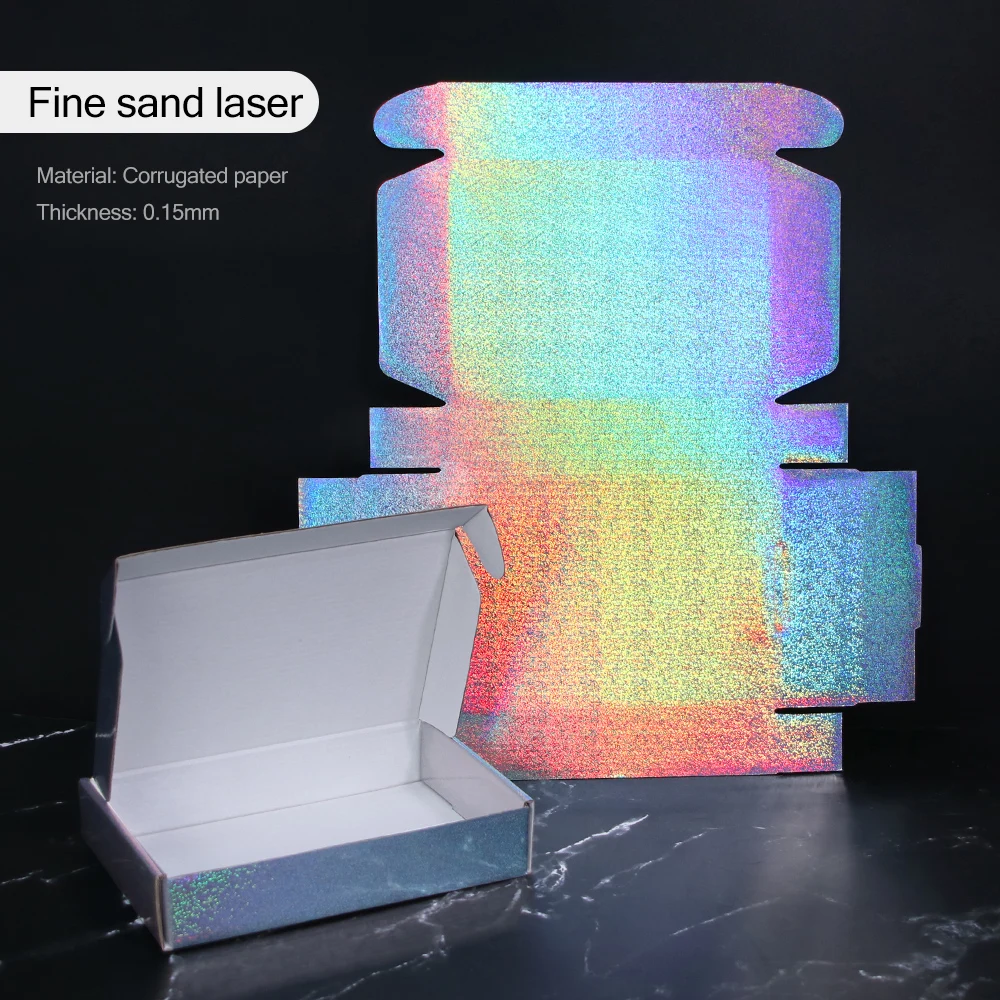 Laserkarton groothandel kleurverpakking goud kleine geschenkdoos pruik blanco 3-laags golfkarton