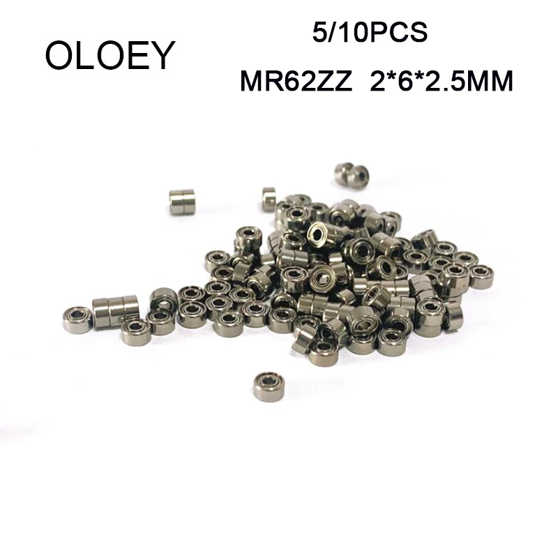 

MR Series MR62ZZ 2RS 2X6X2.5mm Free Shipping 5/10pcs High Quality Bearing Metal Shielded Ball Bearings With Corrosion Resistance