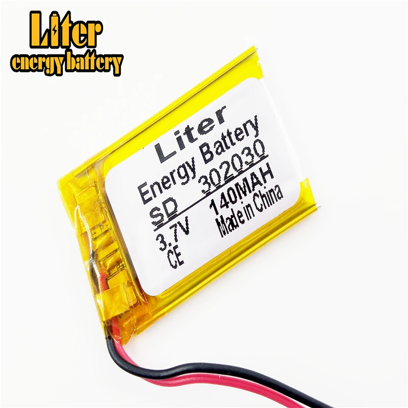 3.7V lithium battery 302030 032030 140mah MP3 MP4 GPS Bluetooth cell battery toys