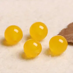 4A Natural Yellow Chalcedony Single Bead DIY Beads Jewelry Making