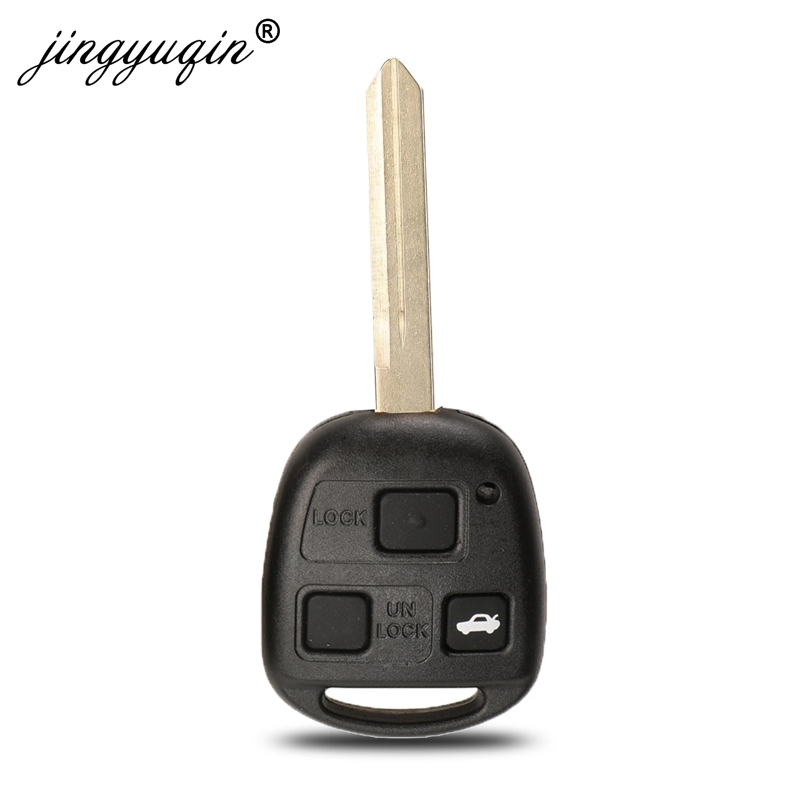 jingyuqin 3 Buttons Car Remote Key Case + Button Pad For Toyota Avensis Corolla Yaris Rav4 key Fob Shell Cover TOY43 TOY47 TOY48