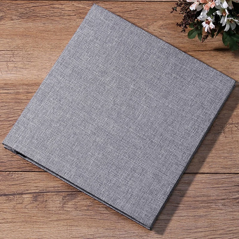 

Photo Album Scrapbook Linen Art DIY Memory Book Thick Pages with Protective Film Save Images Permanently Best Gift Choice