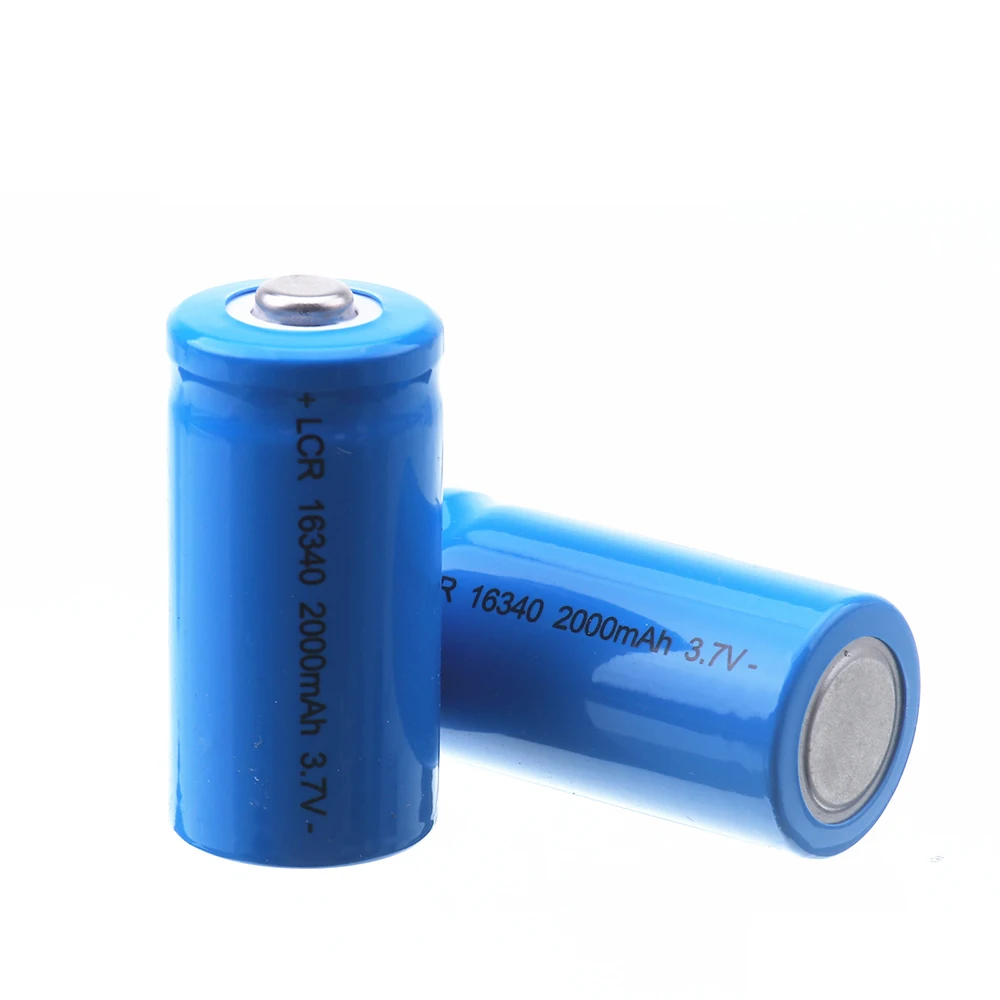 16340 3.7V 2000Mah Pin Sạc Li-ion Thay Thế Cho CR123A, CR17345, K123A, VL123A, DL123A, 5018LC, SF123A, EL123AP