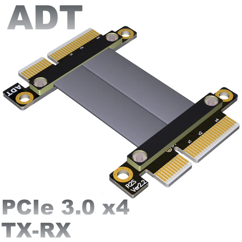 

PCI-E 3,0 Удлинительный кабель x4 штекер-штекер гнездо-гнездо pcie кабель для обмена сигналом gen3 полноскоростной Гибкий плоский кабель