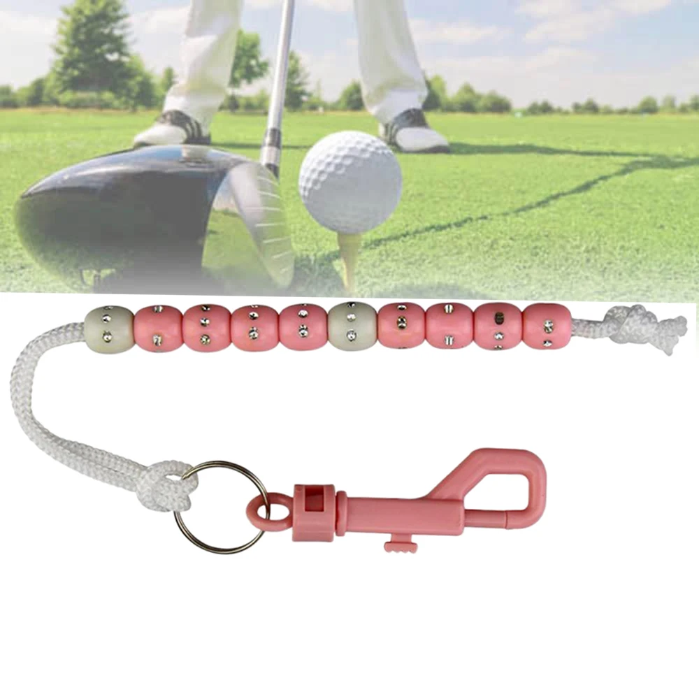 1Pcs Golf Training Aid With Clip Nylon Golf Score Beads Putt Remember Portable Counter Chain Professional Training Accessories