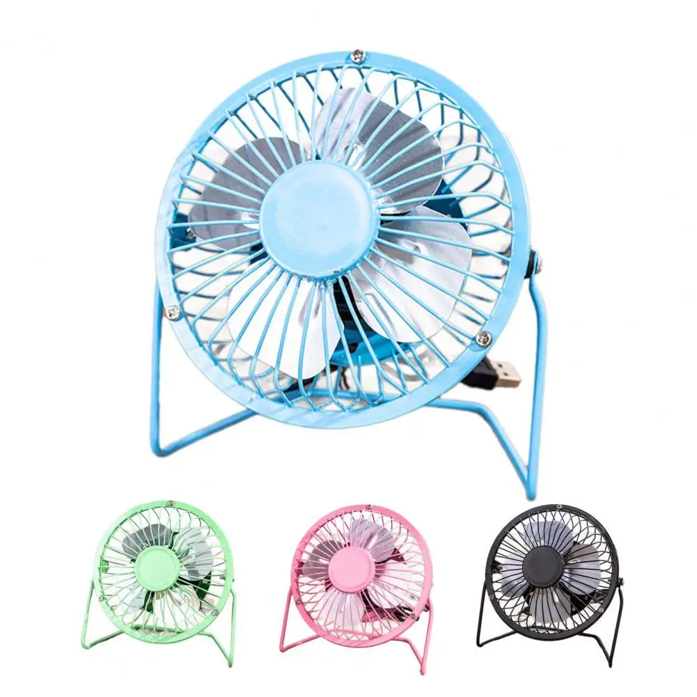 Mini Fan Mute Reusable Metal USB Powered Desk Fan  Appliance for Home