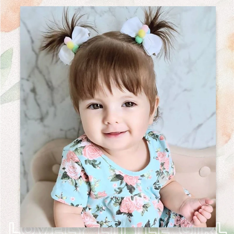 

Handmade Mini Cute Soft Colorful Hairballs Hairpins Kids Sweet Hair Fashion Bow Hairpins Kids Baby Girl's Hair Accessories