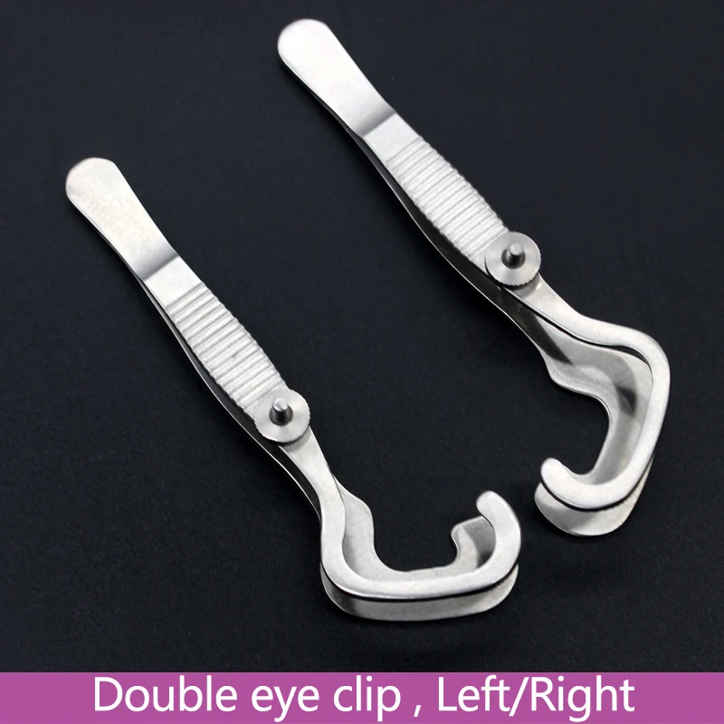 

Turn over the clip Double eyelid stainless steel left right Instruments and tools for eye surgery Double eyelid tool