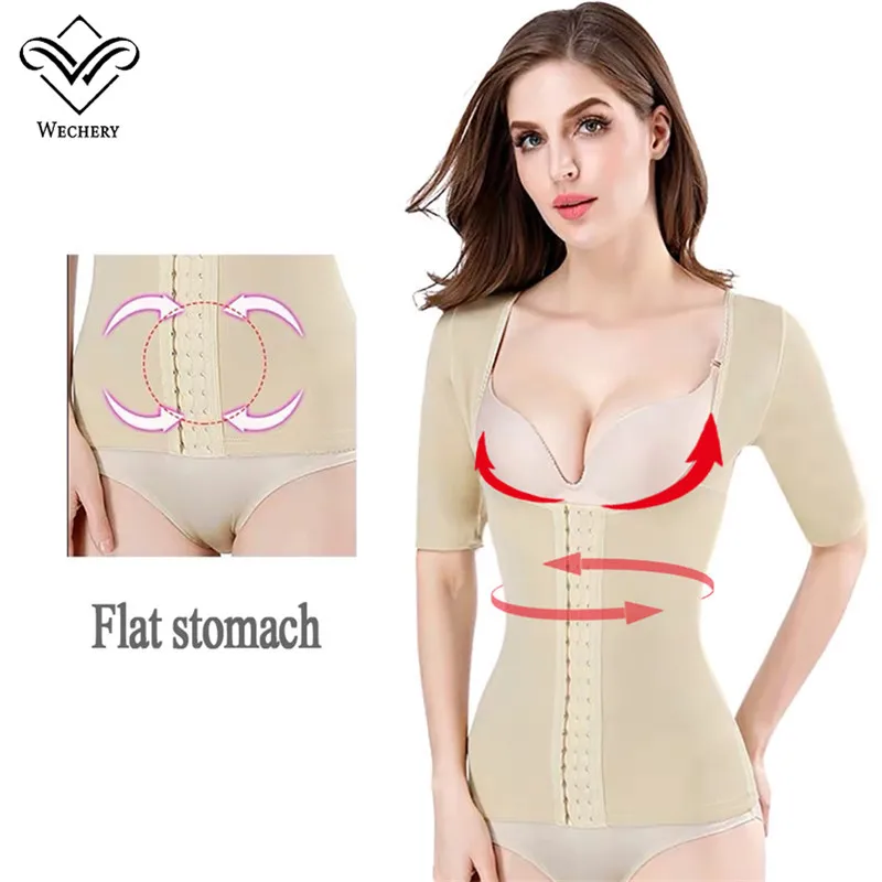 

Wechery Sexy Shaper Waist Slim Corrective Posture Shapewear Women Flat Belly Shaping Tops High Waist Body Shapers S-3XL