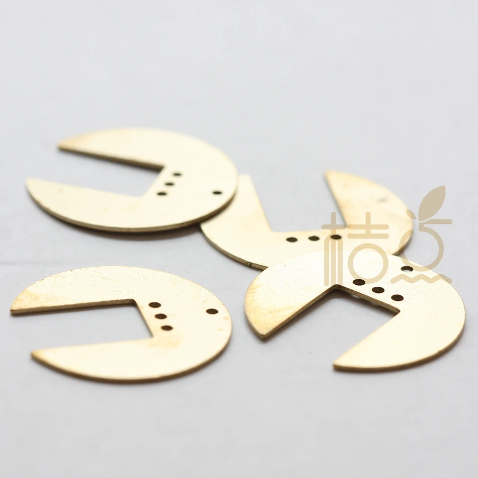 4 Pieces Laser Cut Solid Raw Brass Round Charm - 22x8mm (4525C)