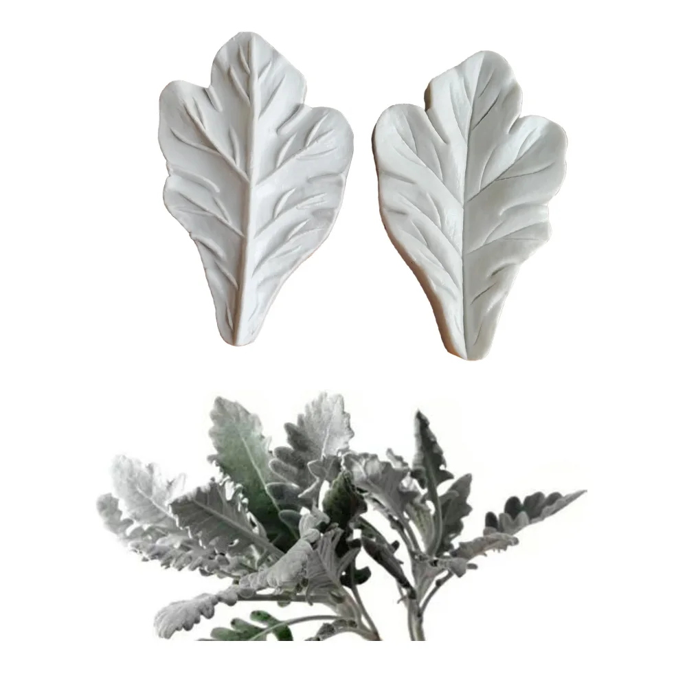 Silver Leaf Petal Veiner Silicone Mould Fondant Flowers Cake Decorating Chocolate Gumpaste Sugarcraft Clay Cold Porcelain M2116