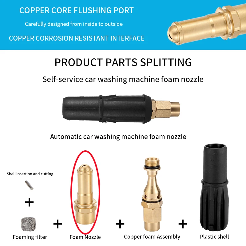 Car Accessory Tip Part For Fixed Fan-shaped Foam Nozzle Can Used For Self-service Car Washing Machine