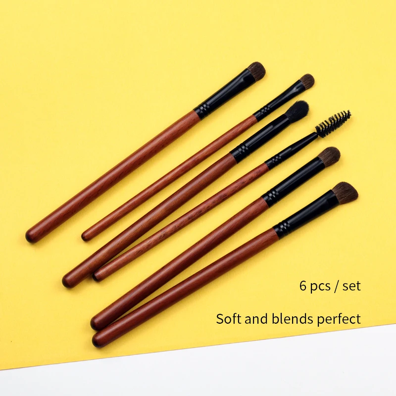 OVW 4pcs Pony/ Goat Hair Makeup Eye Shadow Brush Set Tapered Blending Brush Make up Brushes Natural Hair Pro Kit