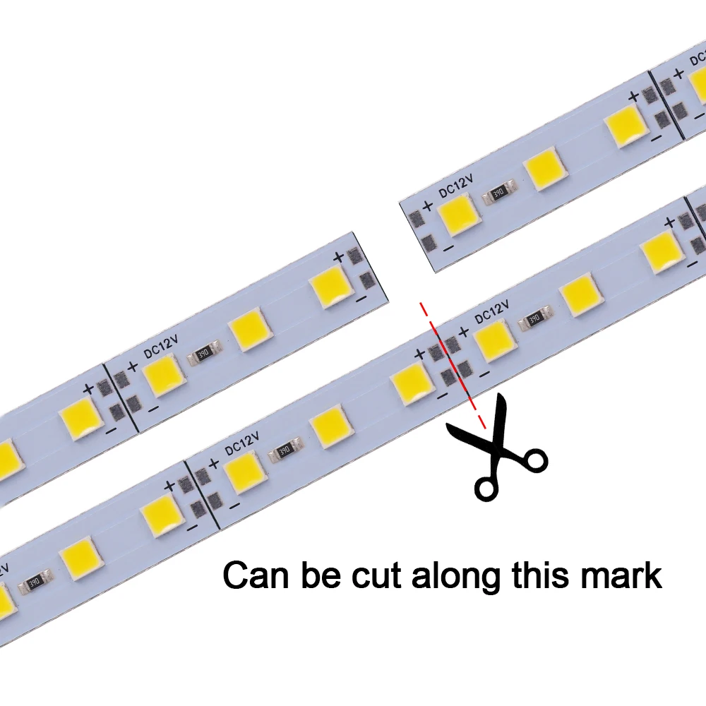 Imagem -05 - Hard Led Rigid Strip Light Gabinete Contador Bar Luzes Azul Rosa Vermelho Verde Branco 12v dc 5054 25cm 50cm 10 Pcs