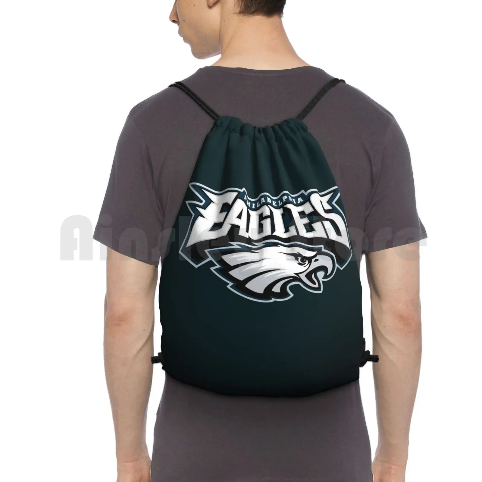 -'-Philadelphia-Backpack Drawstring Bag Riding Climbing Gym Bag Logo America Sport