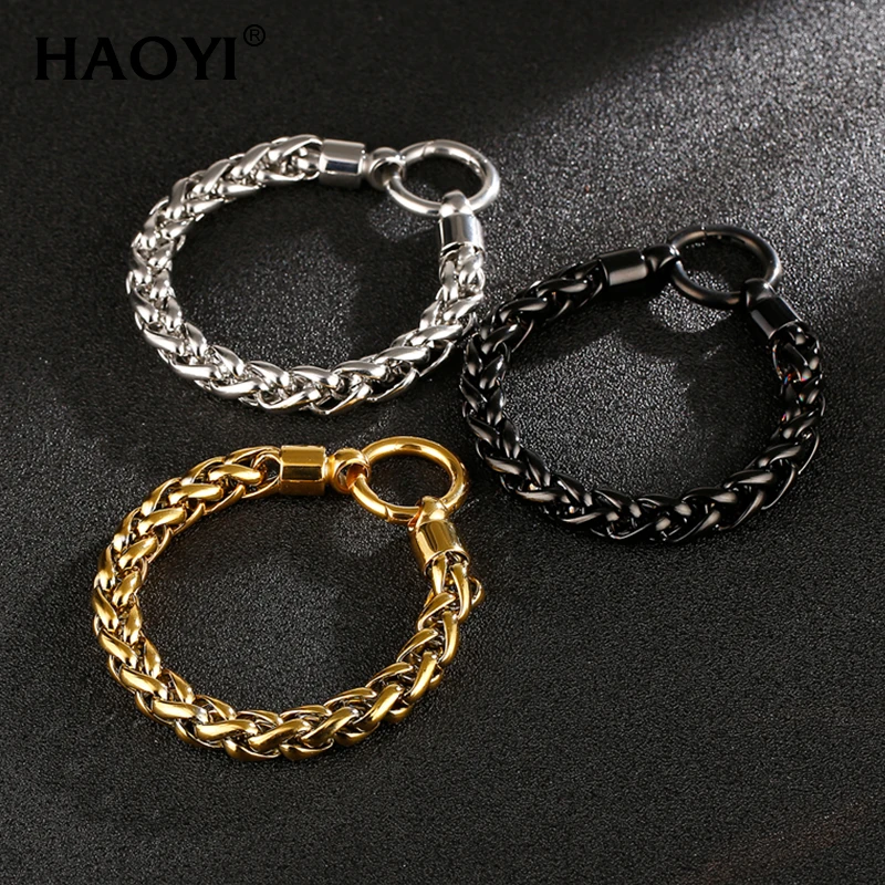 

10mm Men's Bracelet & Bangle 2020 Christmas Gift Stainless Steel Bracelet Silver Color Link Wheat Double Chain Jewelry Dropshipp