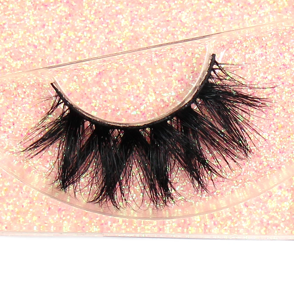 FOXESJI 3D Mink Lashes ขนตาปลอมแต่งหน้า CROSS หนาธรรมชาติยาว Dramatic Fluffy ขนตาขนตา Mink Soft Eyelash K06