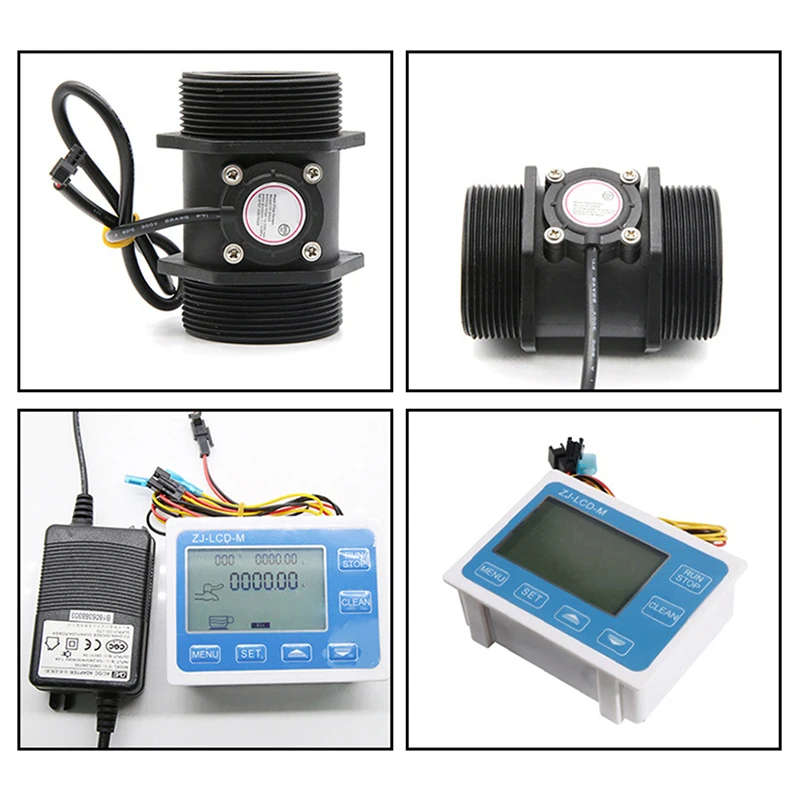 Imagem -06 - Display Digital Fluxo Quantitativo Controlador Sensor de Fluxo de Água Válvula Solenóide Uso para Controlar e Exibir Fluxo Líquido Dn50