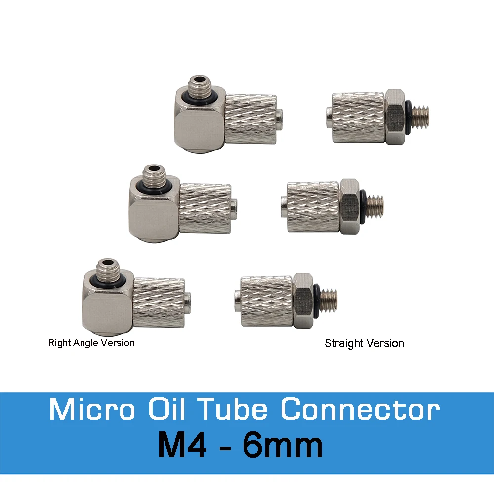 Micro Oil Tube Connecotr for Hydraulic And Telescopic Boom 1:14 RC Excavator Trailer Car Parts M4 to 6mm