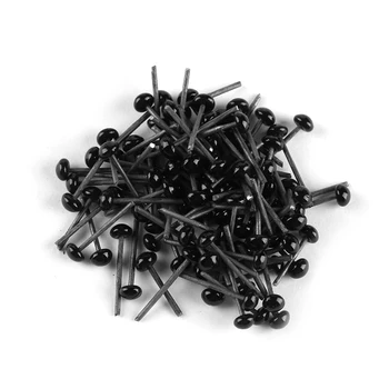 Yeux noirs en verre pour poupées, 100 pièces, 3/5/7mm, pour feutrage, ours en peluche, accessoires de sécurité pour marionnettes