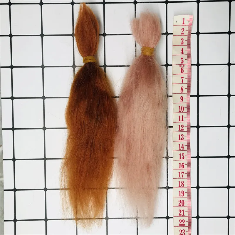 Top Kwaliteit 3 Kleuren Reborn Pop Mohair Hand Geworteld Pop Haar Pruik Accessoire Voor Sd/Bjd Pop