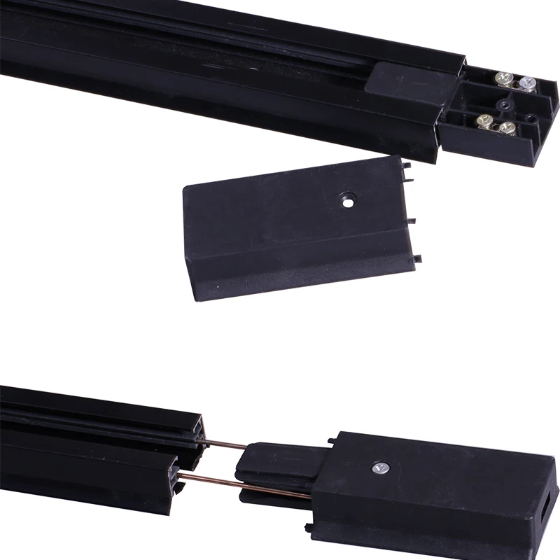 LED Track Light Rail 0.5M 1M Aluminum 2 Wire Electrified Rails With Spots Led Track Lamp Rail Track Lighting For Store Home