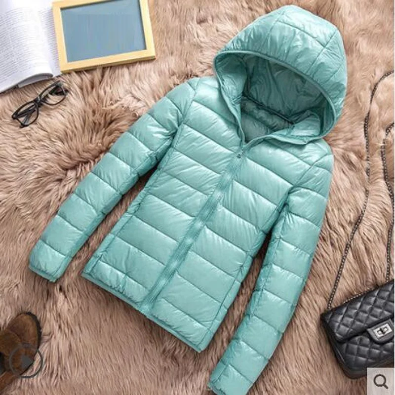 2021 New Women Autumn Winter Coat Ultralight Duck Down Jacket Female 90% White Duck Down Jacket