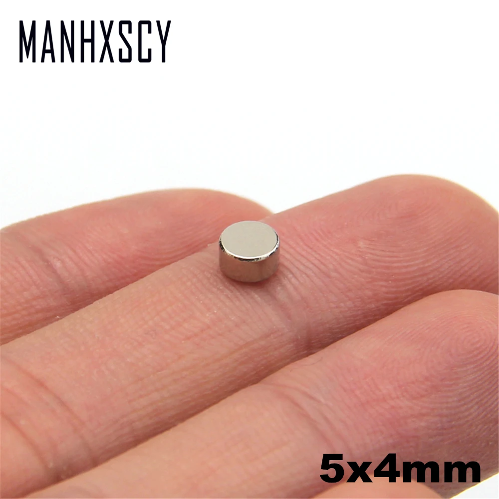 

500pcs Neodymium N35 Dia 5mm X 4mm Strong Magnets Tiny Disc NdFeB Rare Earth For Crafts Models Fridge Sticking magnet 5x4mm