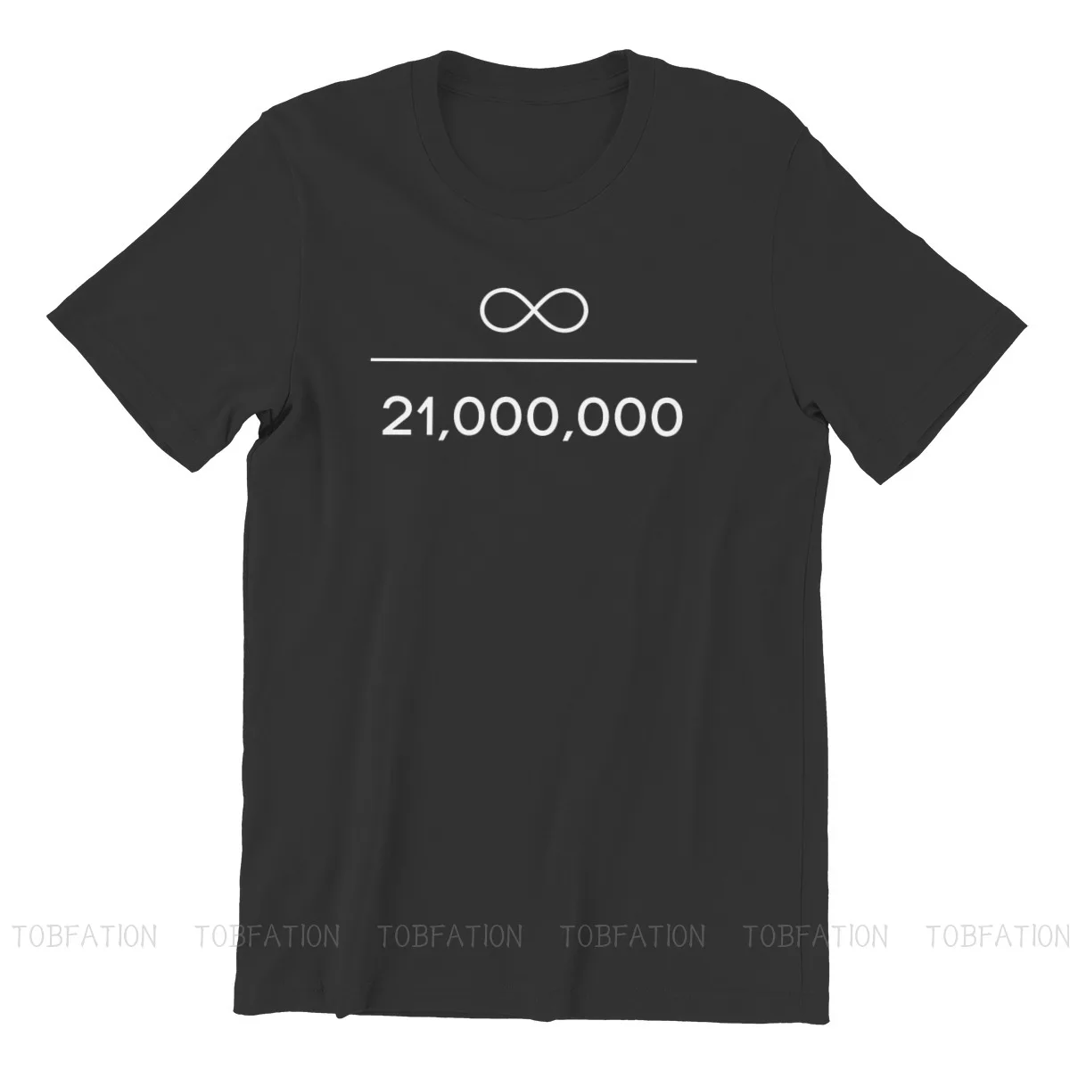 Infinity Divided By 21 Million TShirt For Male Bitcoin Cryptocurrency Miners Meme Camisetas Fashion T Shirt Soft Print Loose